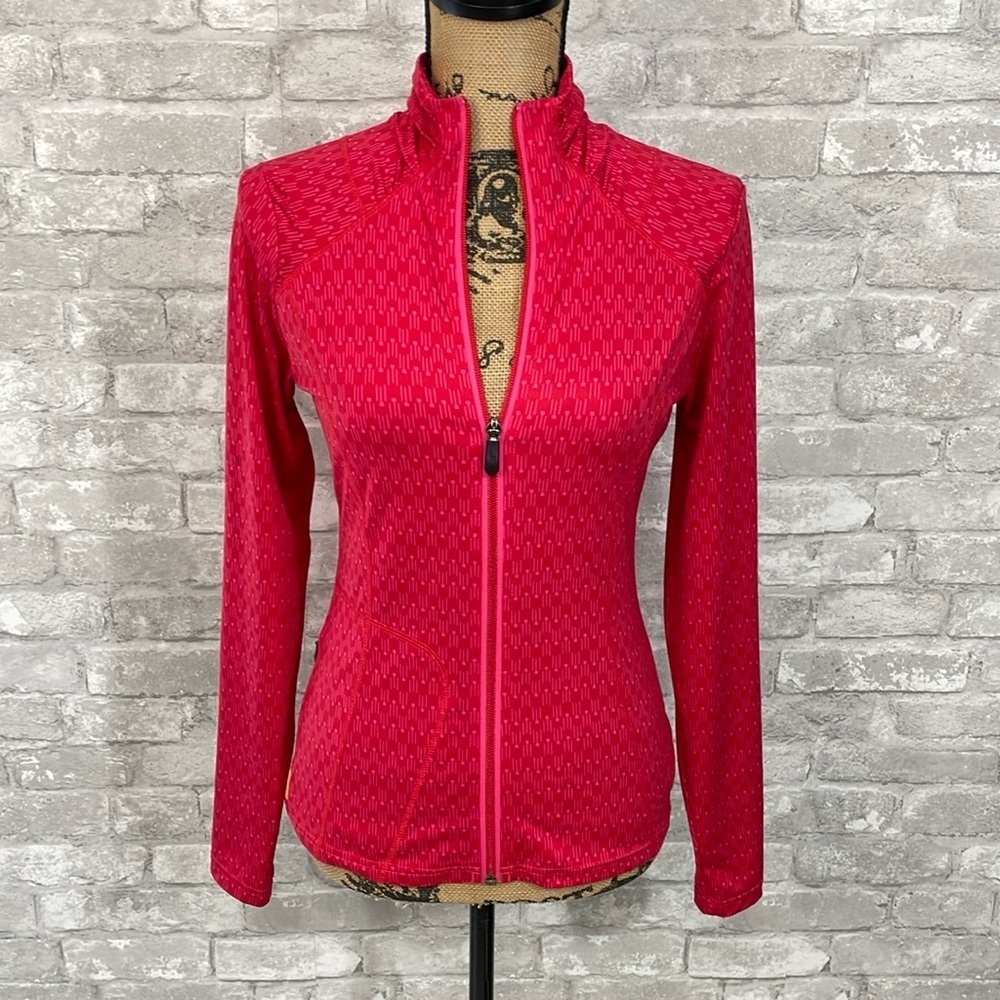 LOLE pink print zip up jacket
